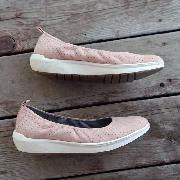 Naturalizer Philippa Perforated Leather Pink Slide on Shoes/ Flats / Sneaker 9M - Picture 7 of 9